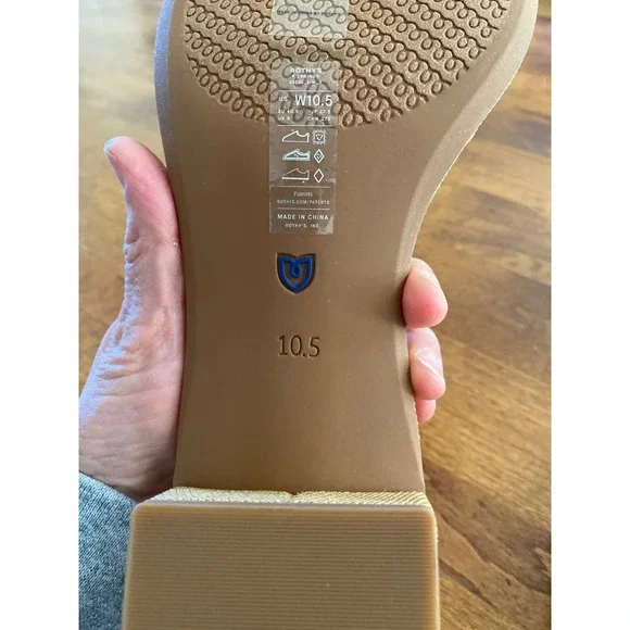 NEW Rothys The Knot Sandal Golden Shimmer Metallic Block Heel Womens 10.5 - Picture 14 of 14